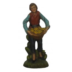 Pastor com cesta de bananas