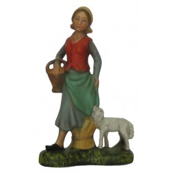 Pastora co cesta e ovelha