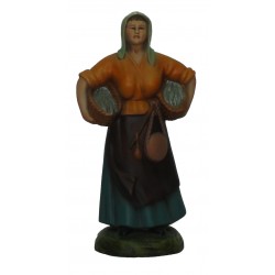 Pastora com duas cestas de...