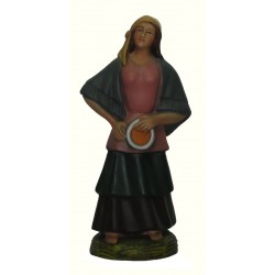 Pastora com pandeiro na mão