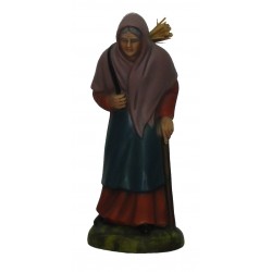 Pastora com palha as costa