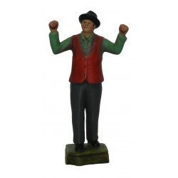 Dançarino com as mãos no ar