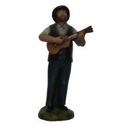 Homem de barba a tocar...