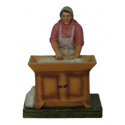 Padeira a amassar o pão