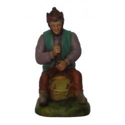 Pastor a fazer cesto