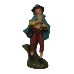 Pastor com chapéu e e flauta